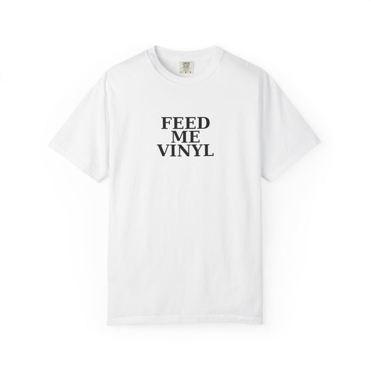 "Feed Me Vinyl" - Premium Unisex T-shirt (White)
