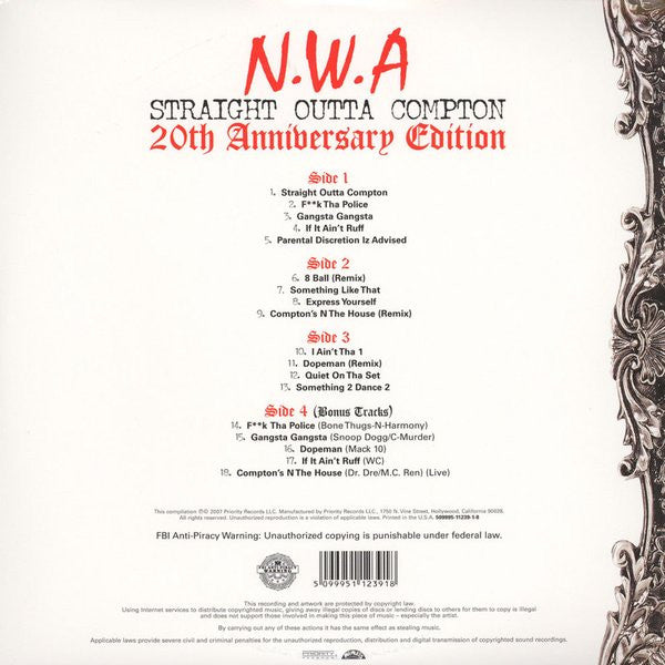 N.W.A. — Straight Outta Compton (20th Anniversary Edition)